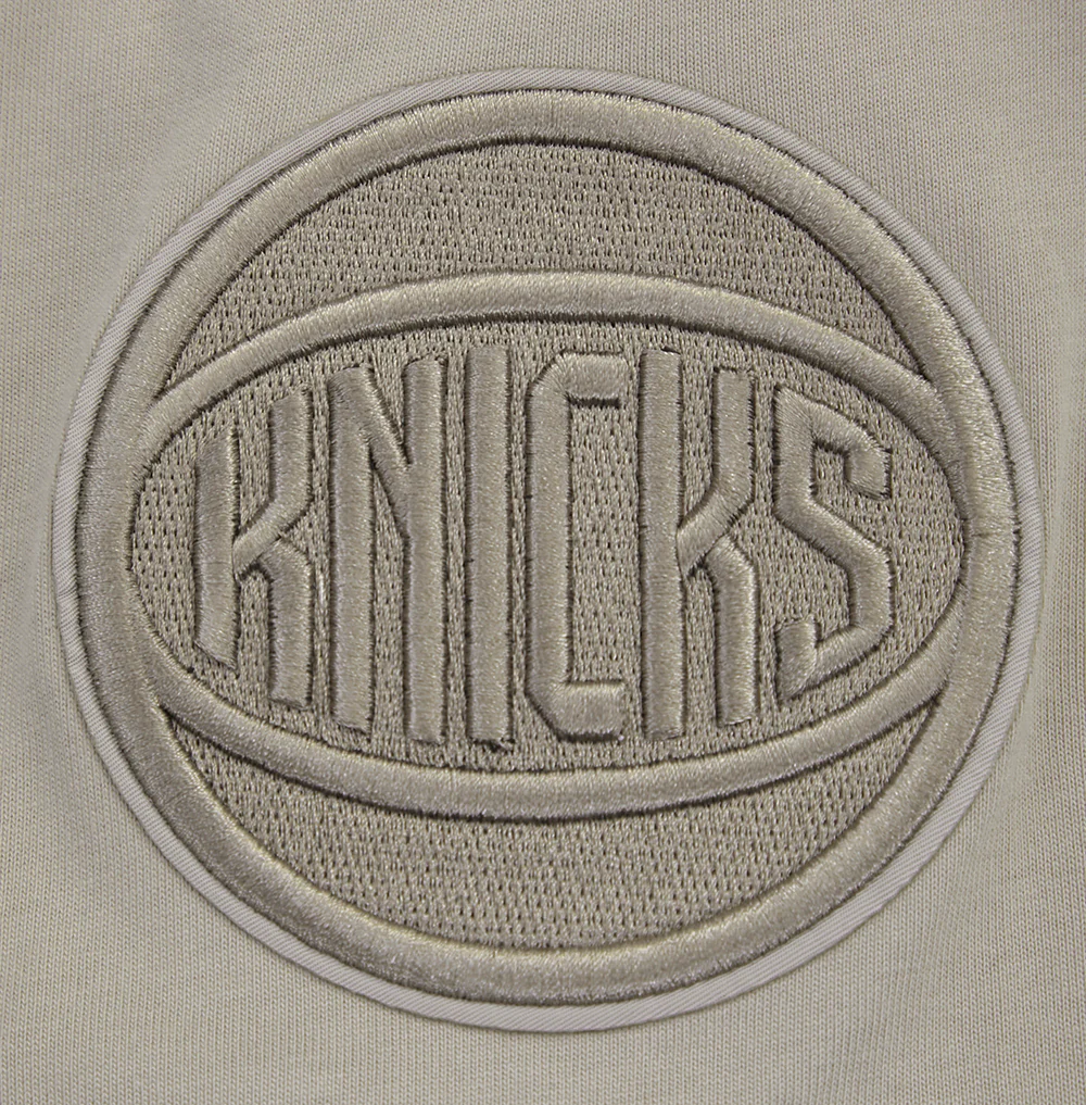 NBA NEW YORK KNICKS NEUTRAL COTTON JERSEY DROP SHOULDER TEE (TAUPE) - Image 7