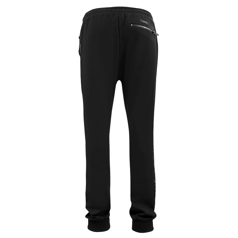 NBA NEW YORK KNICKS TRIPLE BLACK LOGO MEN'S JOGGER (BLACK) - Image 3