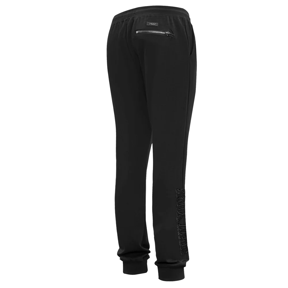 NBA NEW YORK KNICKS TRIPLE BLACK LOGO MEN'S JOGGER (BLACK) - Image 4