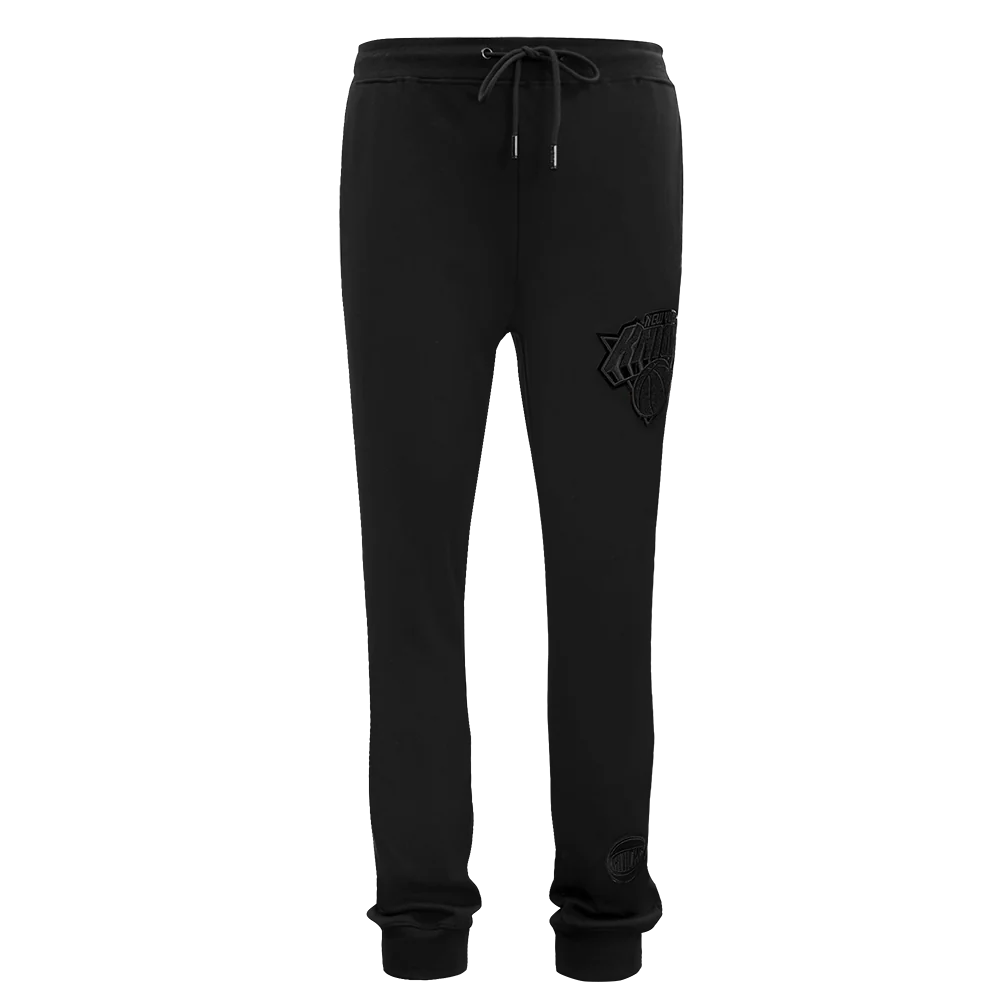 NBA NEW YORK KNICKS TRIPLE BLACK LOGO MEN'S JOGGER (BLACK) - Image 8