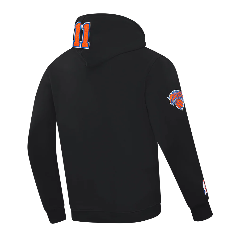 NBA NEW YORK KNICKS JALEN BRUNSON #11 REMIX AVATAR MEN'S FLEECE PULLOVER HOODIE (BLACK) - Image 6