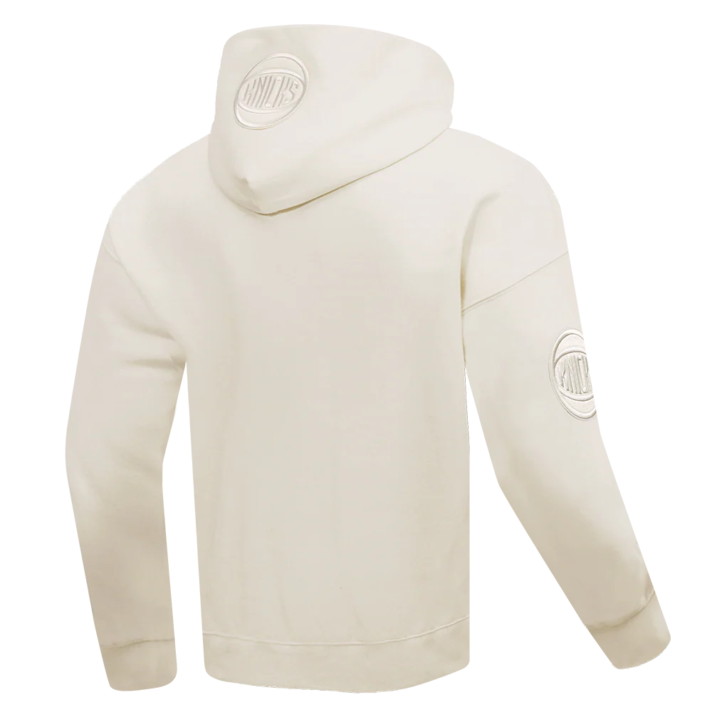 NBA NEW YORK KNICKS NEUTRAL DROP SHOULDER FLEECE PULLOVER HOODIE (EGGSHELL) - Image 10