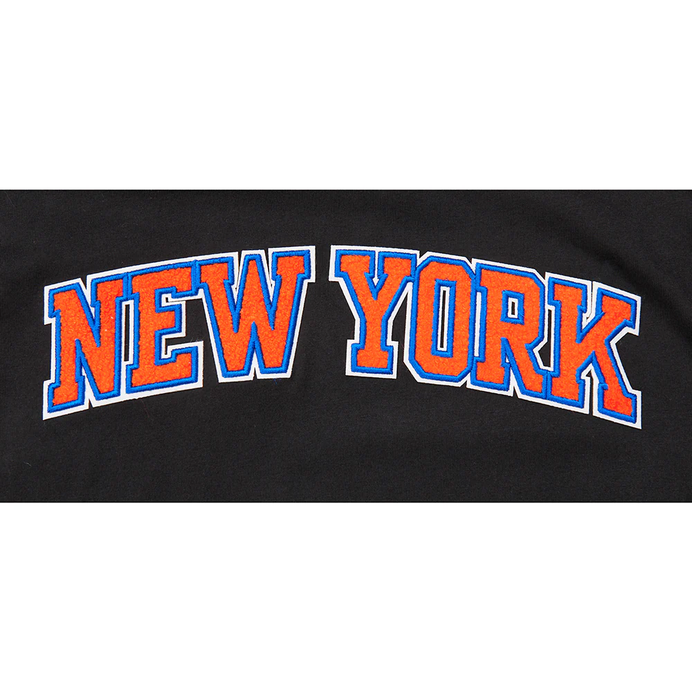 NBA NEW YORK KNICKS CLASSIC BIG BOY'S SS STRIPED RIB TEE (BLACK/ORANGE) - Image 6