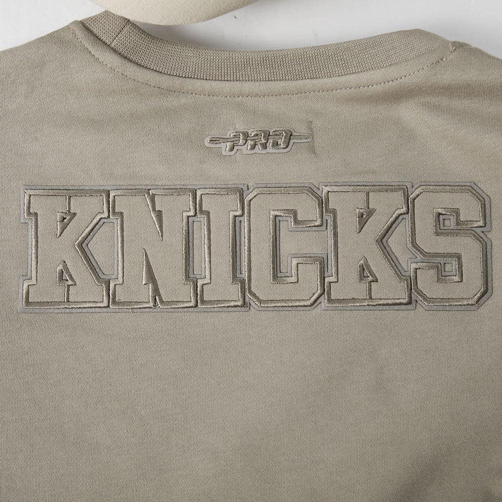 NBA NEW YORK KNICKS NEUTRAL BIG GIRL'S FLC CREWNECK (TAUPE) - Image 6