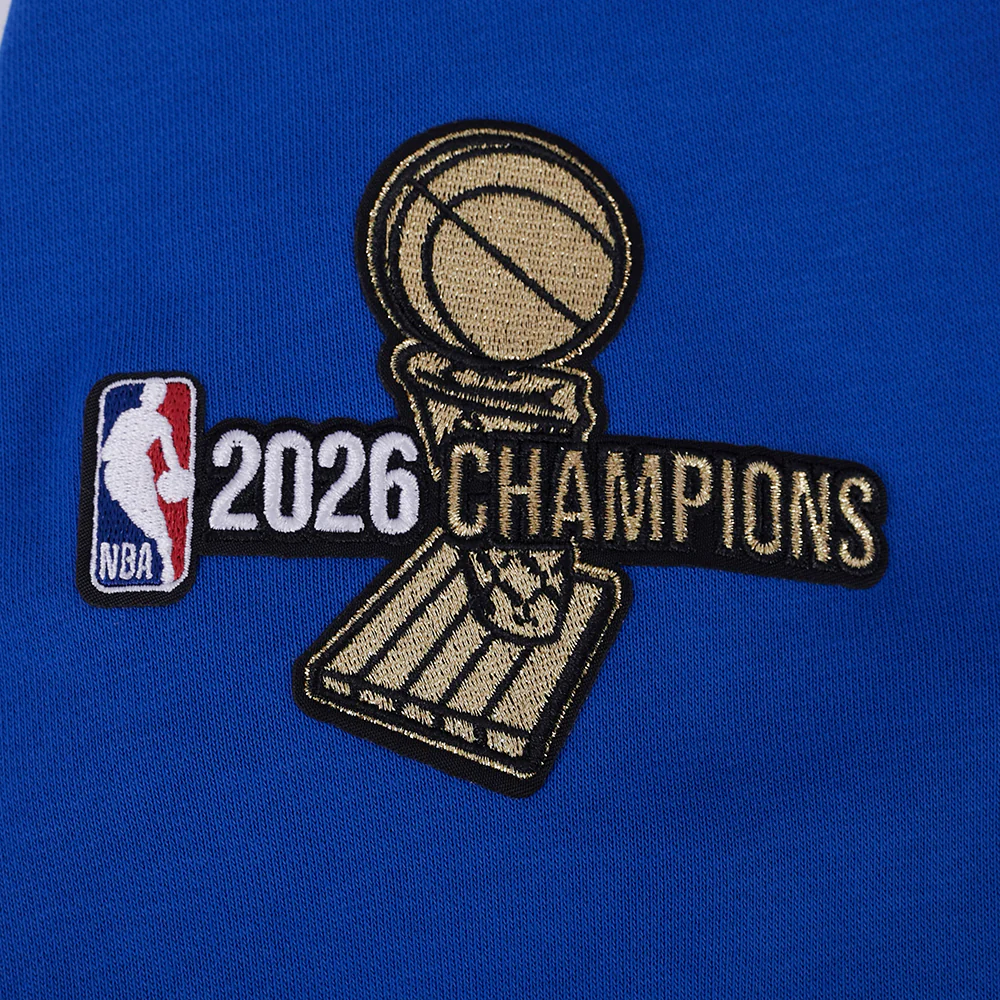NEW YORK KNICKS 2026 NBA CHAMPIONSHIP WOMEN'S CROPPED PULLOVER HOODIE (ROYAL/ORANGE/ROYAL) - Image 10