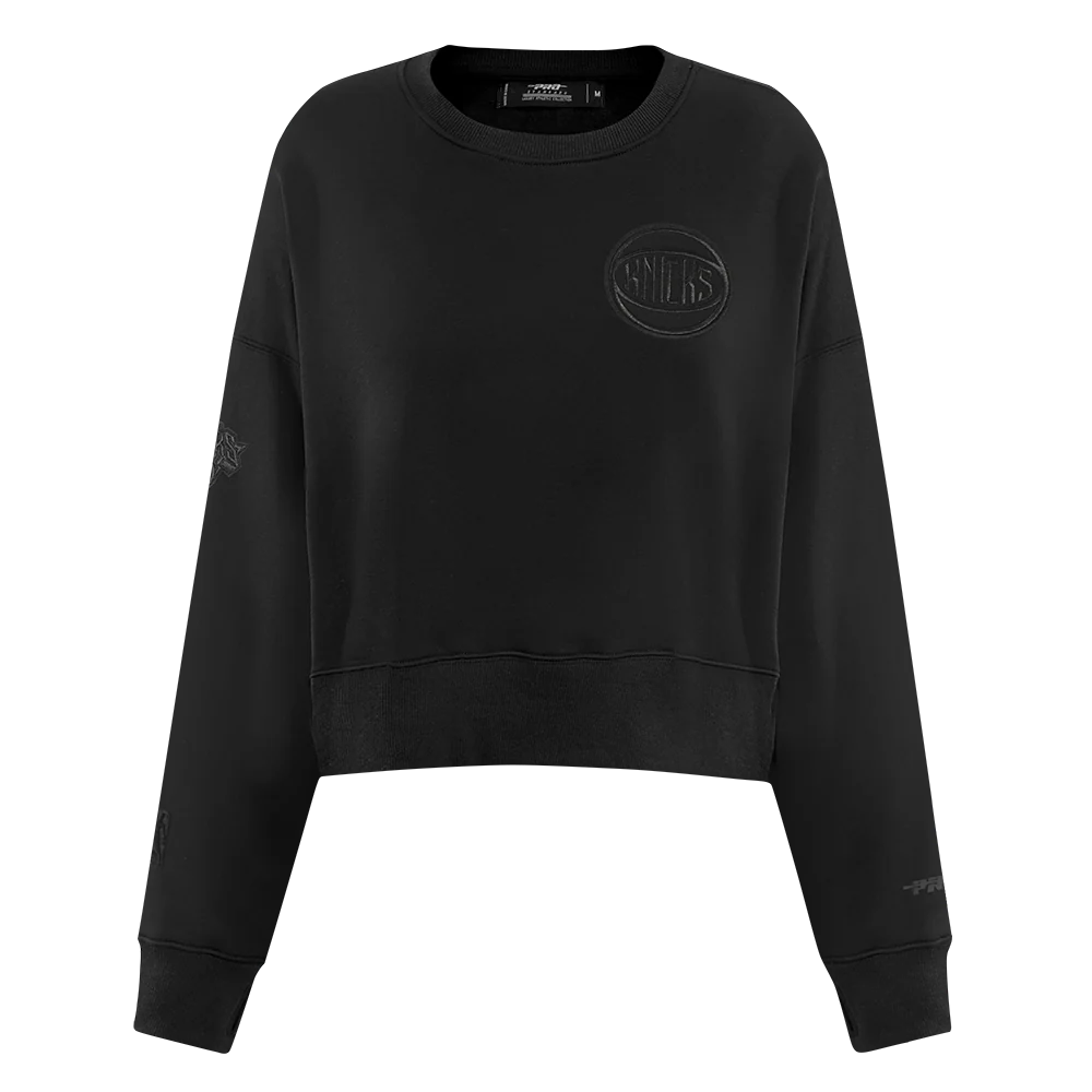 NBA NEW YORK KNICKS NEUTRAL WOMEN'S CREWNECK (BLACK) - Image 3