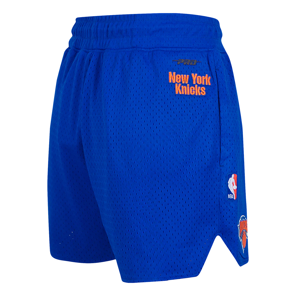 NBA NEW YORK KNICKS SCRIPT TAIL WOMEN'S MESH SHORT (ROYAL BLUE) - Image 3