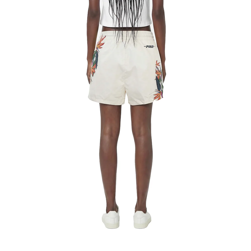 NBA NEW YORK KNICKS PARADISE WOMEN'S WOVEN SHORT (EGGSHELL) - Image 3