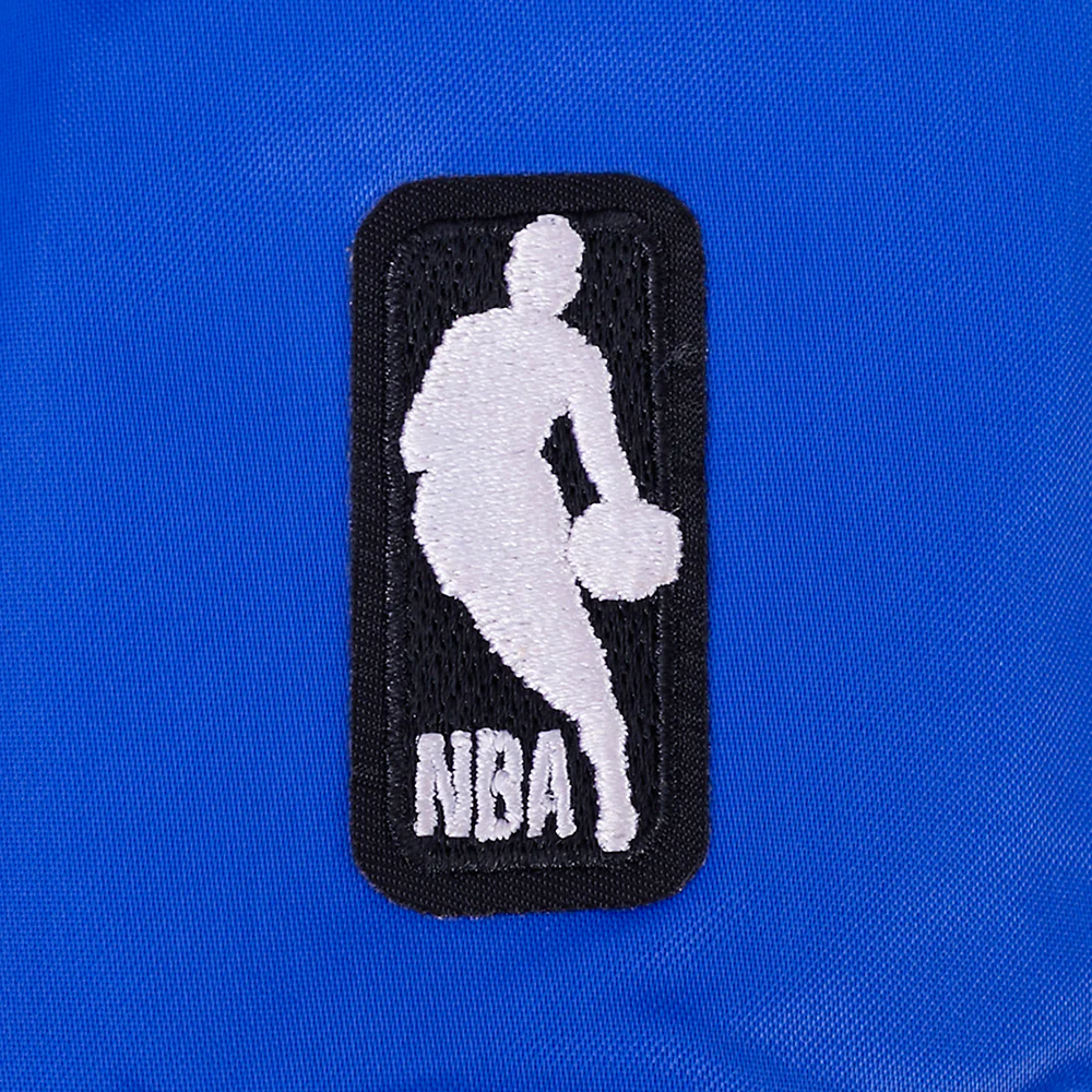 NBA NEW YORK KNICKS TEAM CRYSTALLINE WOMEN'S SATIN JACKET (ROYAL BLUE) - Image 8