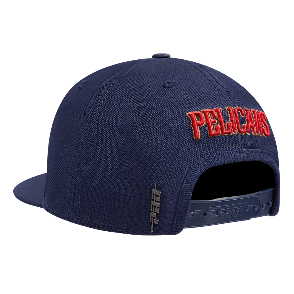 NBA NEW ORLEANS PELICANS SCRIPT TAIL WOOL SNAPBACK (MIDNIGHT NAVY) - Image 4