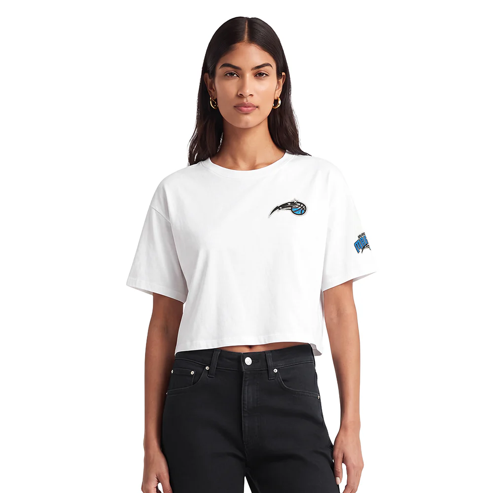 NBA ORLANDO MAGIC CLASSIC WOMEN'S BOXY TEE (WHITE)