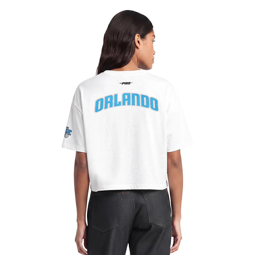 NBA ORLANDO MAGIC CLASSIC WOMEN'S BOXY TEE (WHITE) - Image 2