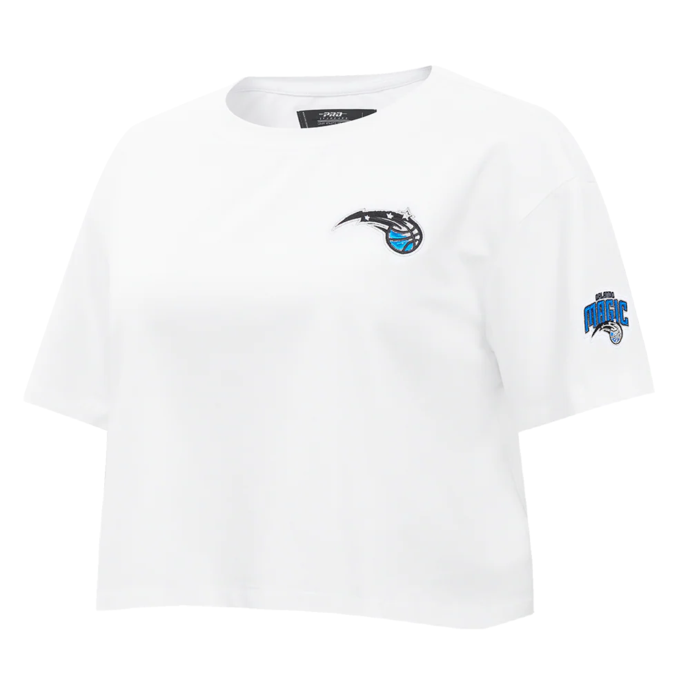 NBA ORLANDO MAGIC CLASSIC WOMEN'S BOXY TEE (WHITE) - Image 4
