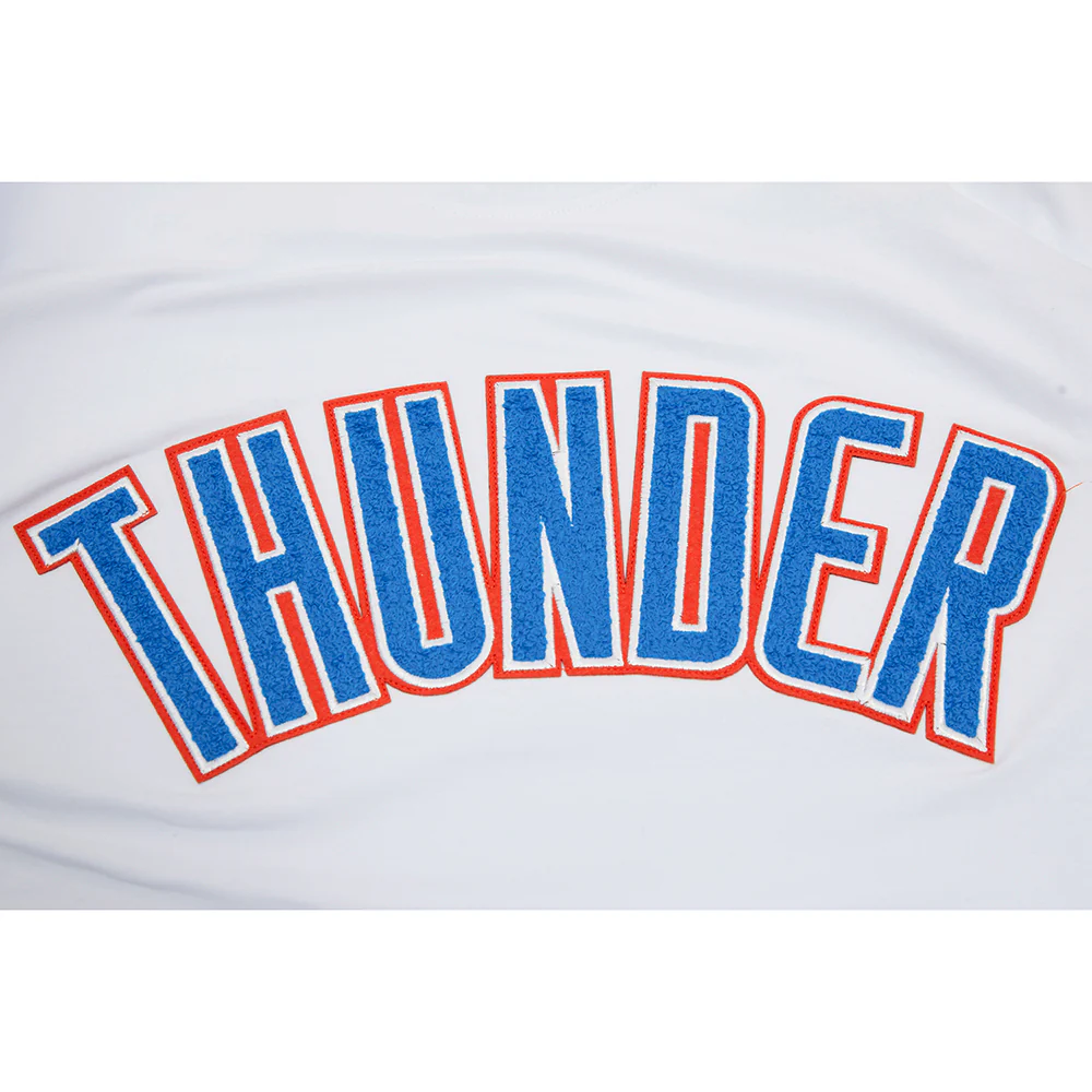 NBA OKLAHOMA CITY THUNDER CLASSIC CHENILLE MEN'S TEE (WHITE) - Image 7