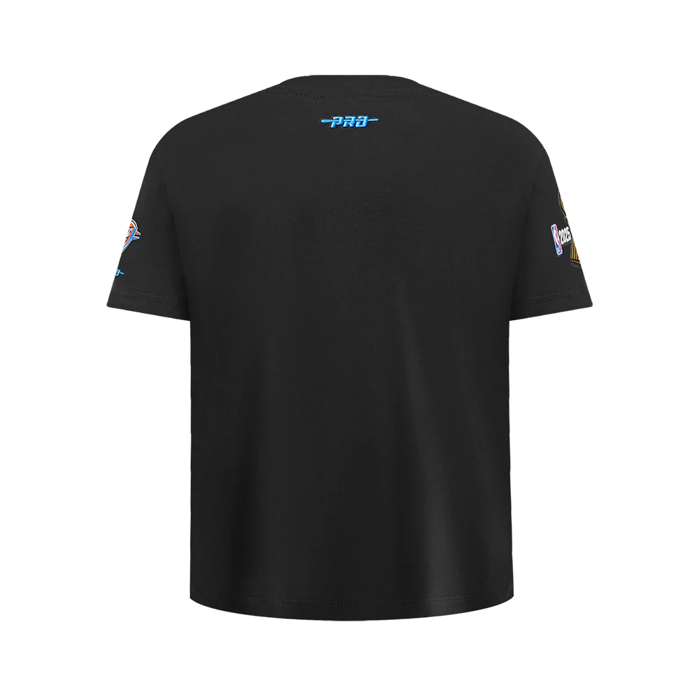 OKLAHOMA CITY THUNDER NBA FINALS 2025 BIG BOY'S SS TEE (BLACK) - Image 3
