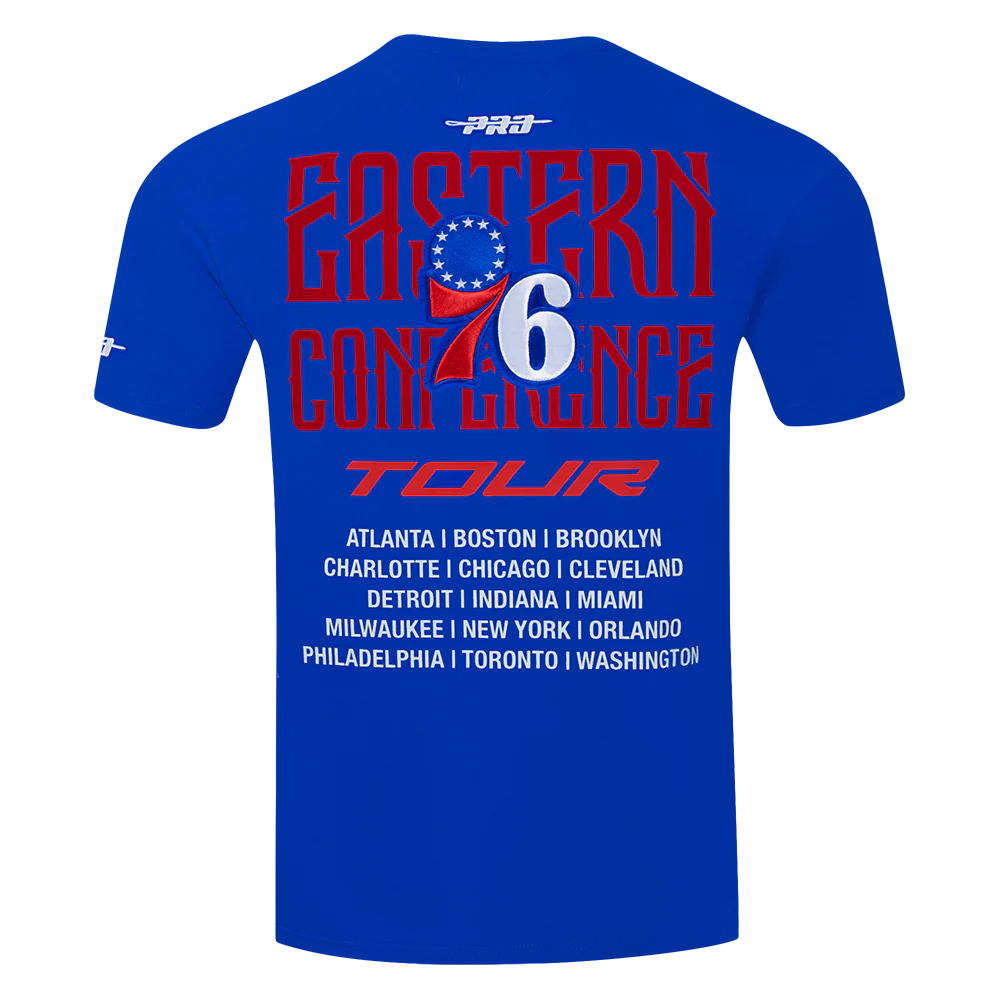 NBA PHILADELPHIA 76ERS CITY TOUR 2.0 MEN'S CJ DROP SHOULDER TEE (ROYAL BLUE) - Image 3