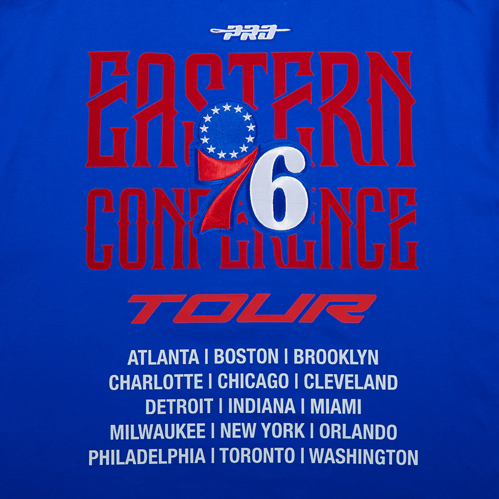 NBA PHILADELPHIA 76ERS CITY TOUR 2.0 MEN'S CJ DROP SHOULDER TEE (ROYAL BLUE) - Image 5