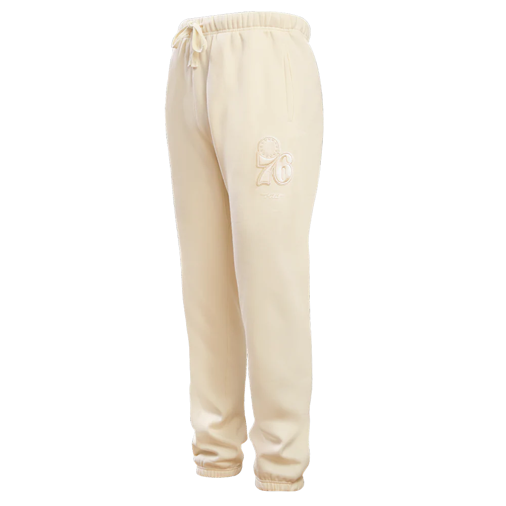 NBA PHILADELPHIA 76ERS NEUTRAL FLEECE SWEATPANT (EGGSHELL)