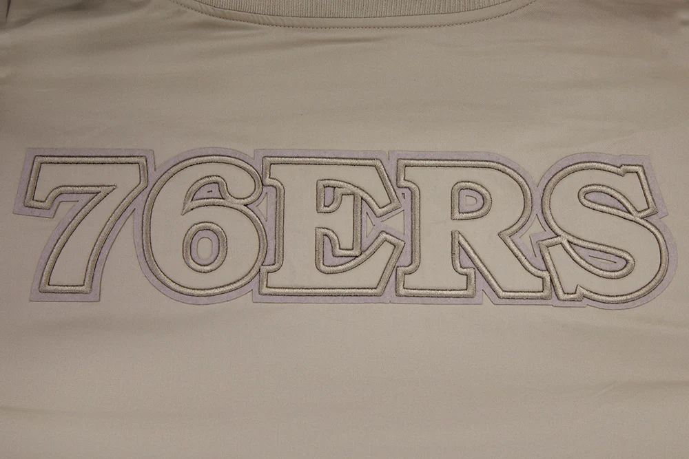 NBA PHILADELPHIA 76ERS NEUTRAL TWILL JACKET (TAUPE) - Image 5