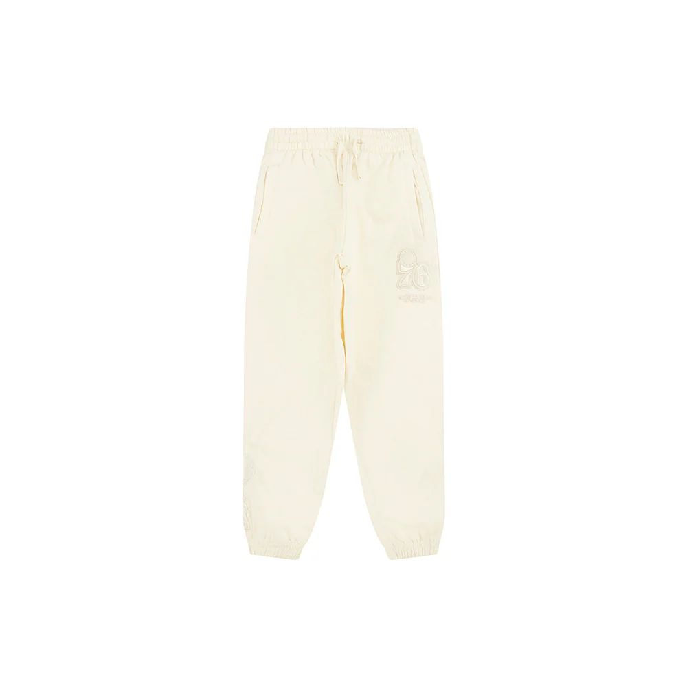 NBA PHILADELPHIA 76ERS NEUTRAL LITTLE BOYS FLC SWEATPANT (EGGSHELL) - Image 4