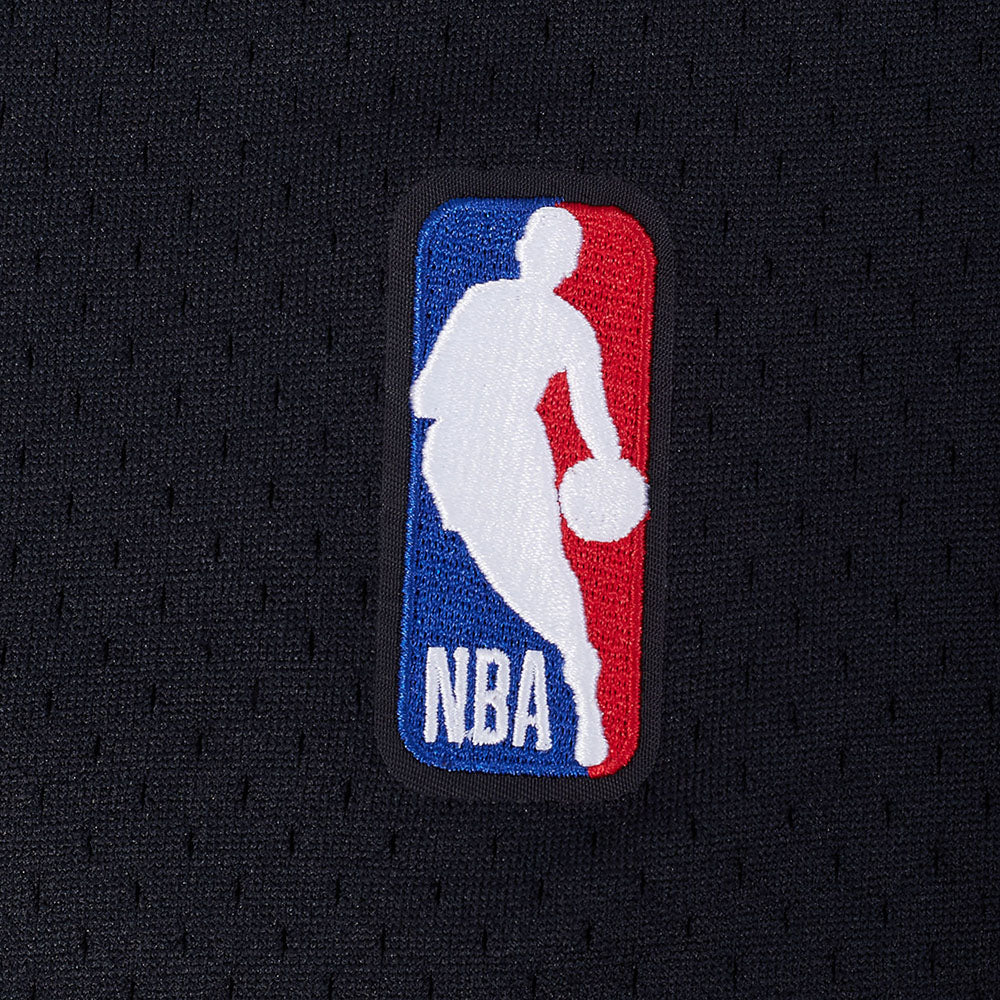 NBA PHOENIX SUNS DEVIN BOOKER #1 CLASSIC MESH PNN MEN'S MESH BUTTON DOWN SHIRT (BLACK/ORANGE) - Image 8