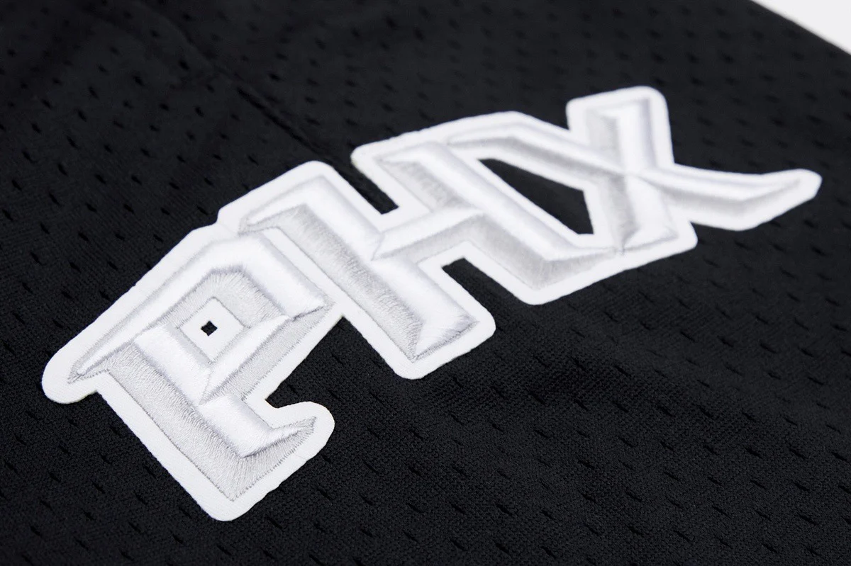 NBA PHOENIX SUNS LOGO MEN'S MESH SHORT (BLACK) - Image 7