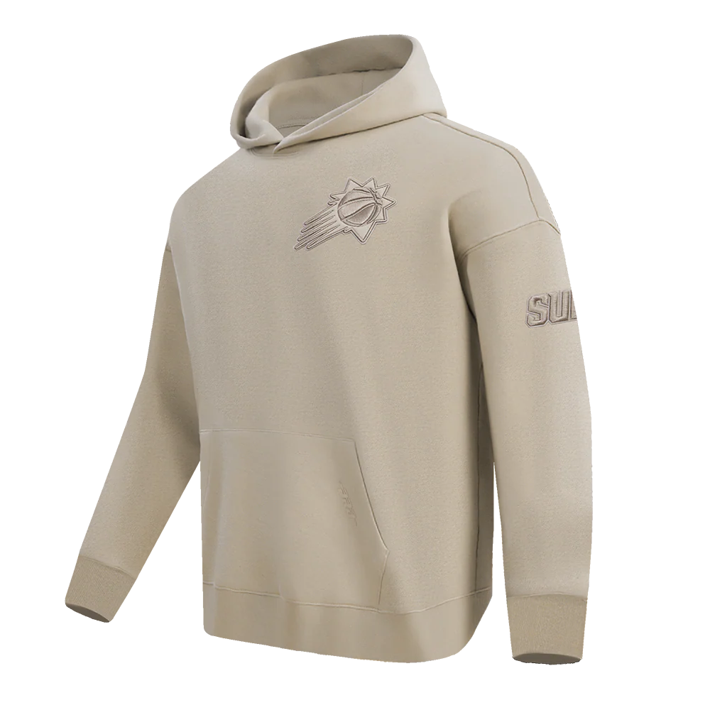 NBA PHOENIX SUNS NEUTRAL DROP SHOULDER FLEECE PULLOVER HOODIE (TAUPE) - Image 4