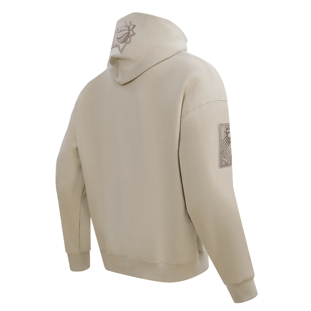 NBA PHOENIX SUNS NEUTRAL DROP SHOULDER FLEECE PULLOVER HOODIE (TAUPE) - Image 6