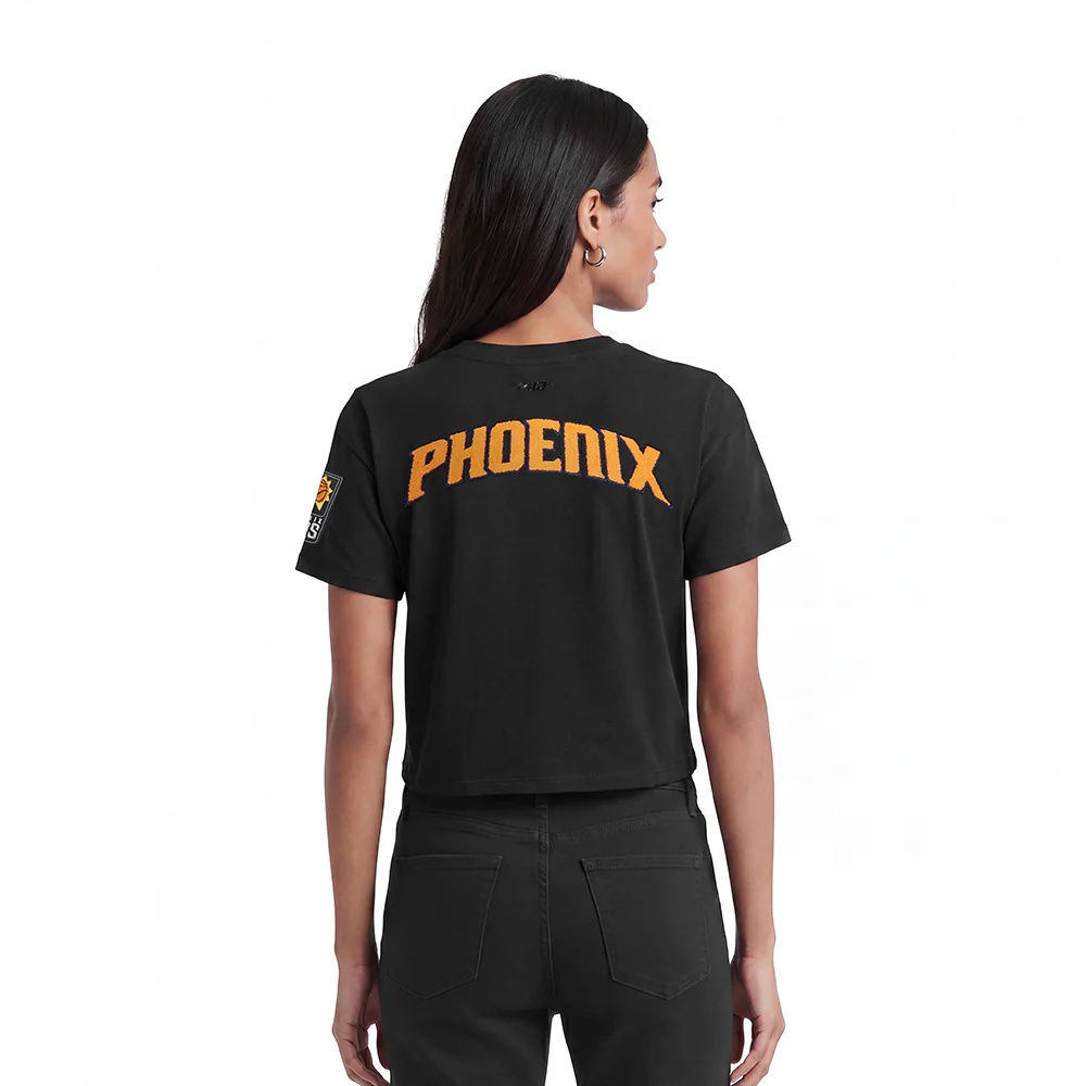 NBA PHOENIX SUNS CLASSIC WOMEN'S BOXY TEE (BLACK) - Image 2