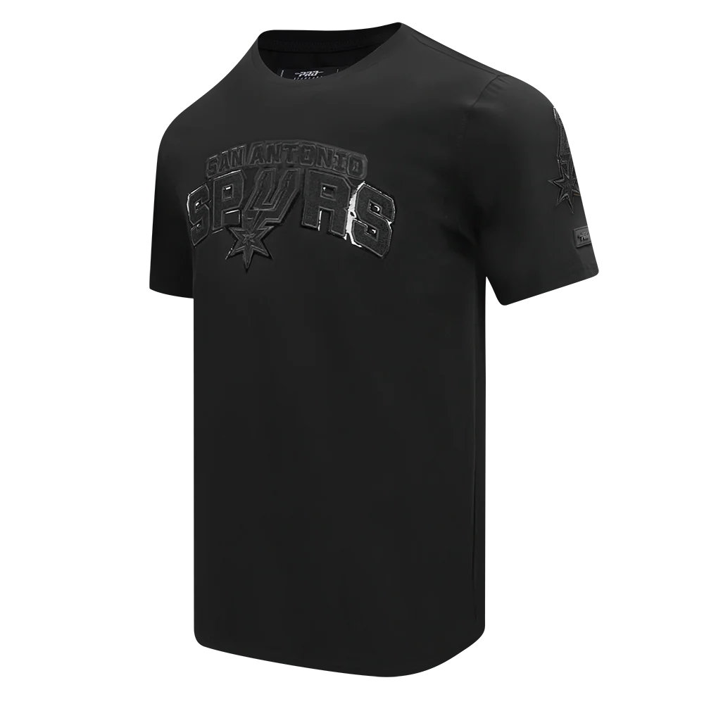 NBA SAN ANTONIO SPURS CLASSIC 3BK MEN'S S/S TEE (TRIPLE BLACK) - Image 2