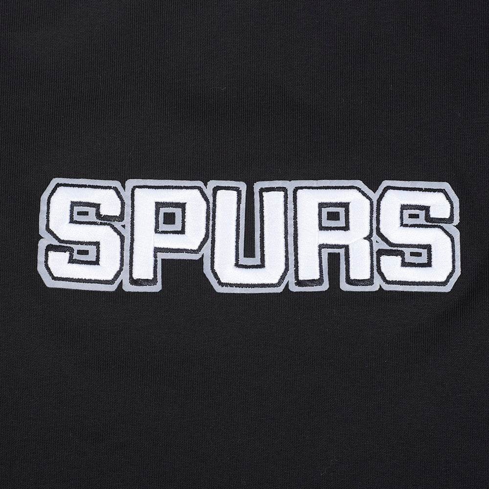 NBA SAN ANTONIO SPURS WINGSPAN MEN'S DROP SHOULDER LS TEE (BLACK) - Image 8
