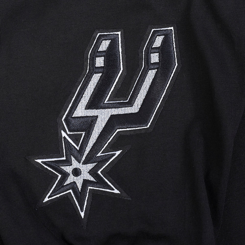 NBA SAN ANTONIO SPURS WINGSPAN MEN'S DROP SHOULDER LS TEE (BLACK) - Image 9