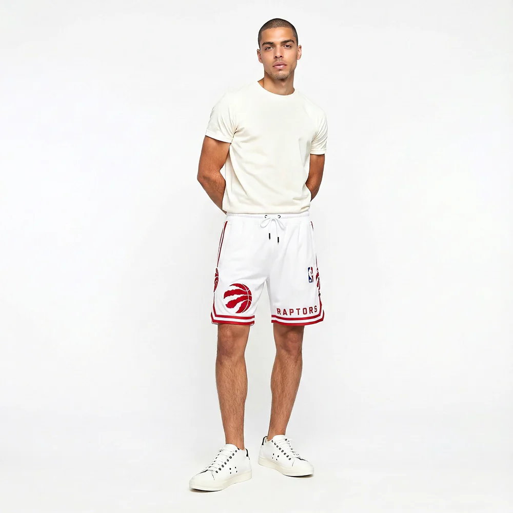 NBA TORONTO RAPTORS CLASSIC CHENILLE MEN'S DK SHORT (WHITE/RED)