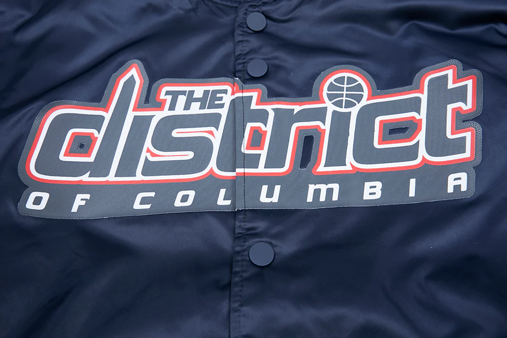 NBA WASHINGTON WIZARDS BIG LOGO MEN'S SATIN JACKET (MIDNIGHT NAVY) - Image 17
