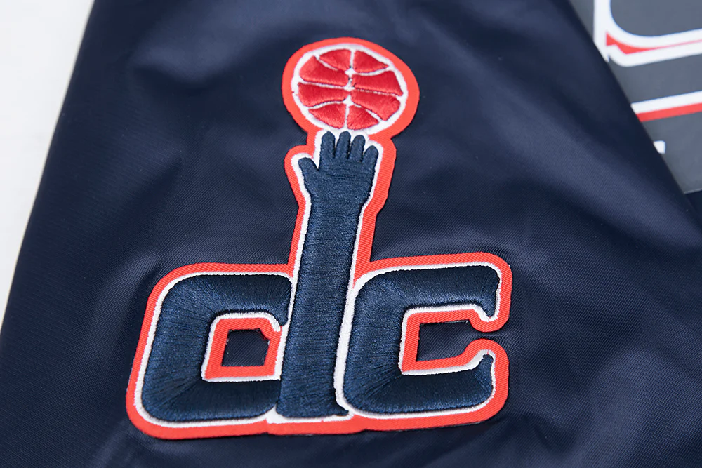 NBA WASHINGTON WIZARDS BIG LOGO MEN'S SATIN JACKET (MIDNIGHT NAVY) - Image 18