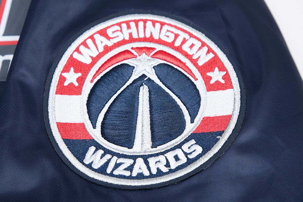NBA WASHINGTON WIZARDS BIG LOGO MEN'S SATIN JACKET (MIDNIGHT NAVY) - Image 19