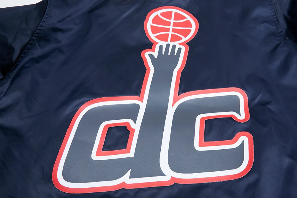 NBA WASHINGTON WIZARDS BIG LOGO MEN'S SATIN JACKET (MIDNIGHT NAVY) - Image 20