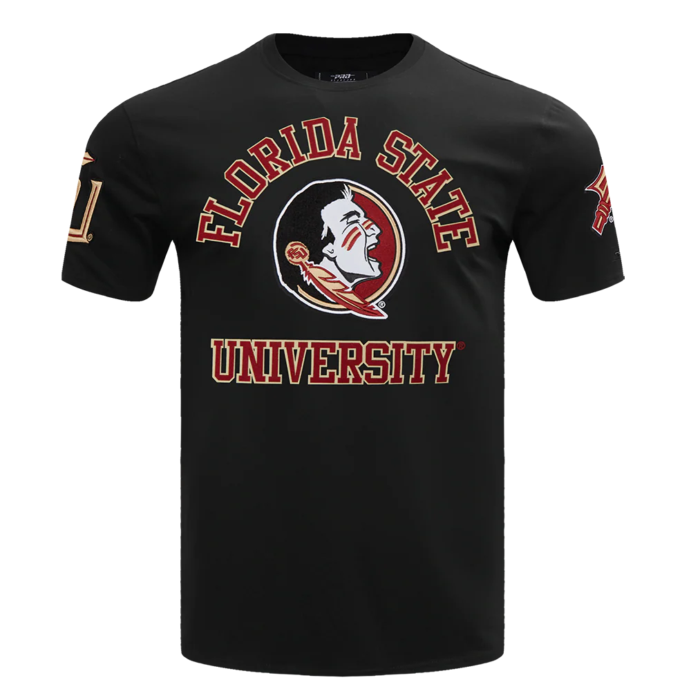 FLORIDA STATE UNIVERSITY CLASSIC MEN'S STACKED LOGO TEE (BLACK) - Image 3