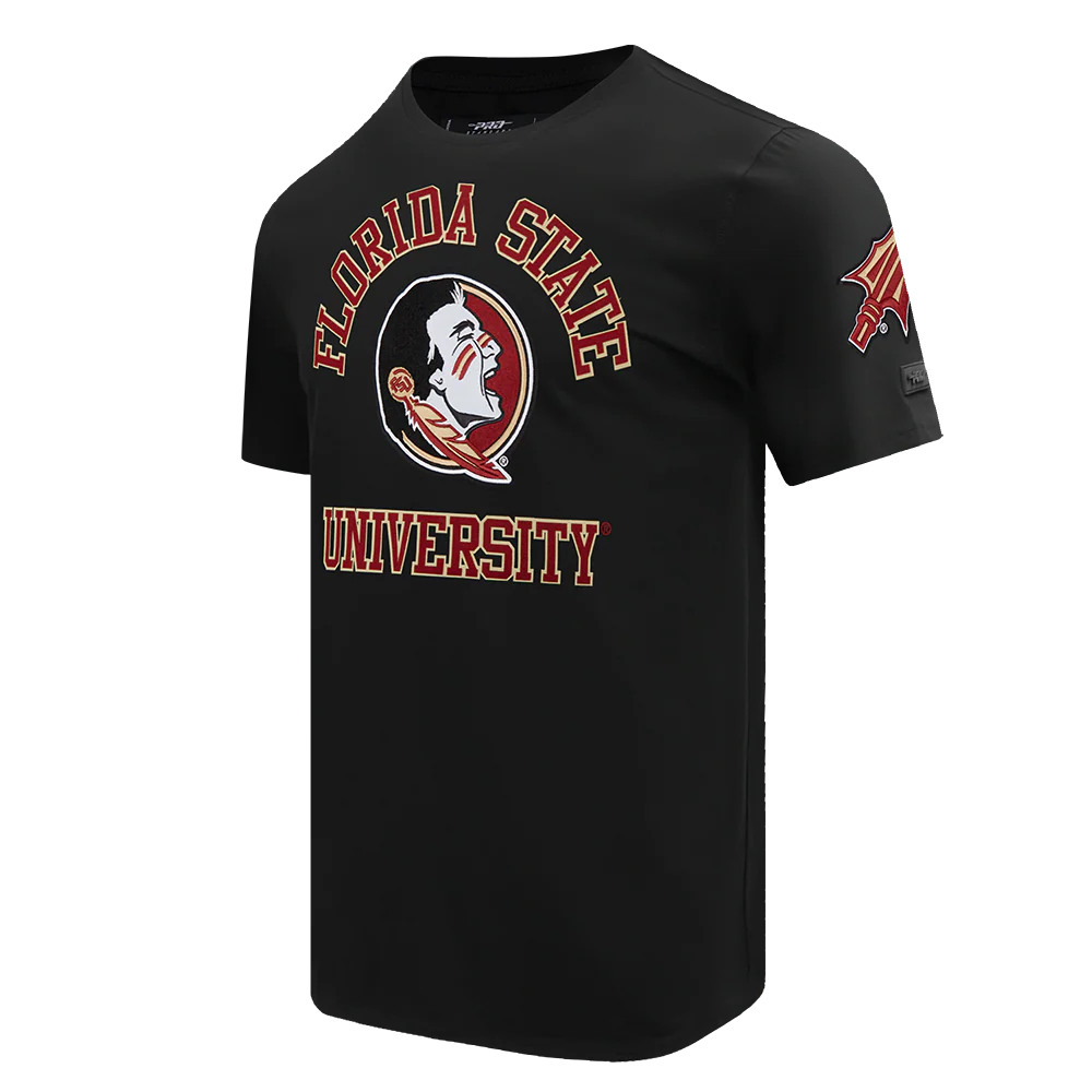 FLORIDA STATE UNIVERSITY CLASSIC MEN'S STACKED LOGO TEE (BLACK) - Image 4