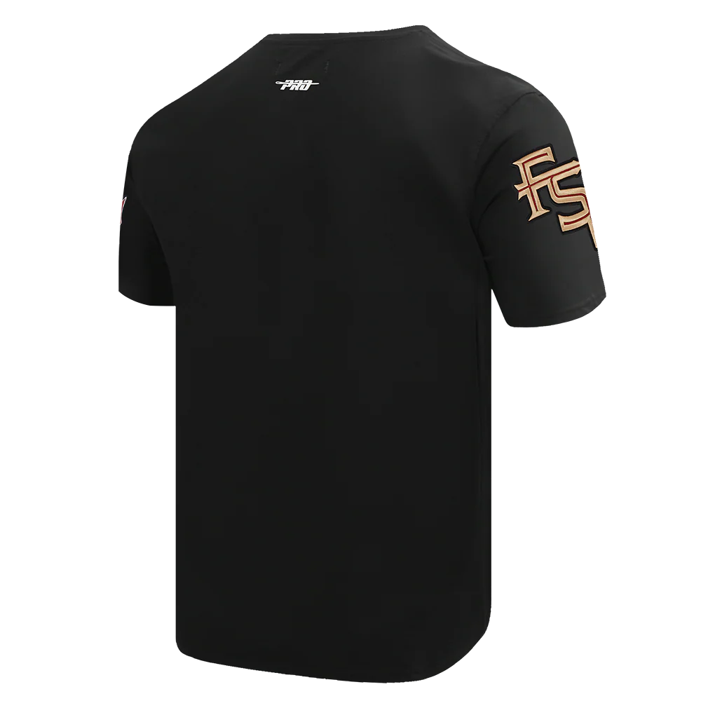 FLORIDA STATE UNIVERSITY CLASSIC MEN'S STACKED LOGO TEE (BLACK) - Image 6