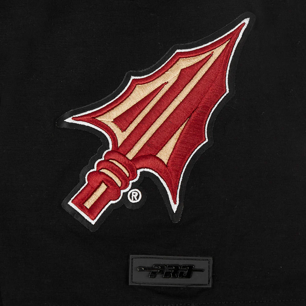 FLORIDA STATE UNIVERSITY CLASSIC MEN'S STACKED LOGO TEE (BLACK) - Image 7