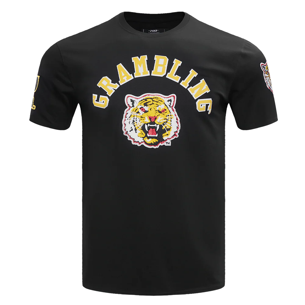 GRAMBLING STATE UNIVERSITY CLASSIC MEN'S STACKED LOGO TEE (BLACK) - Image 10