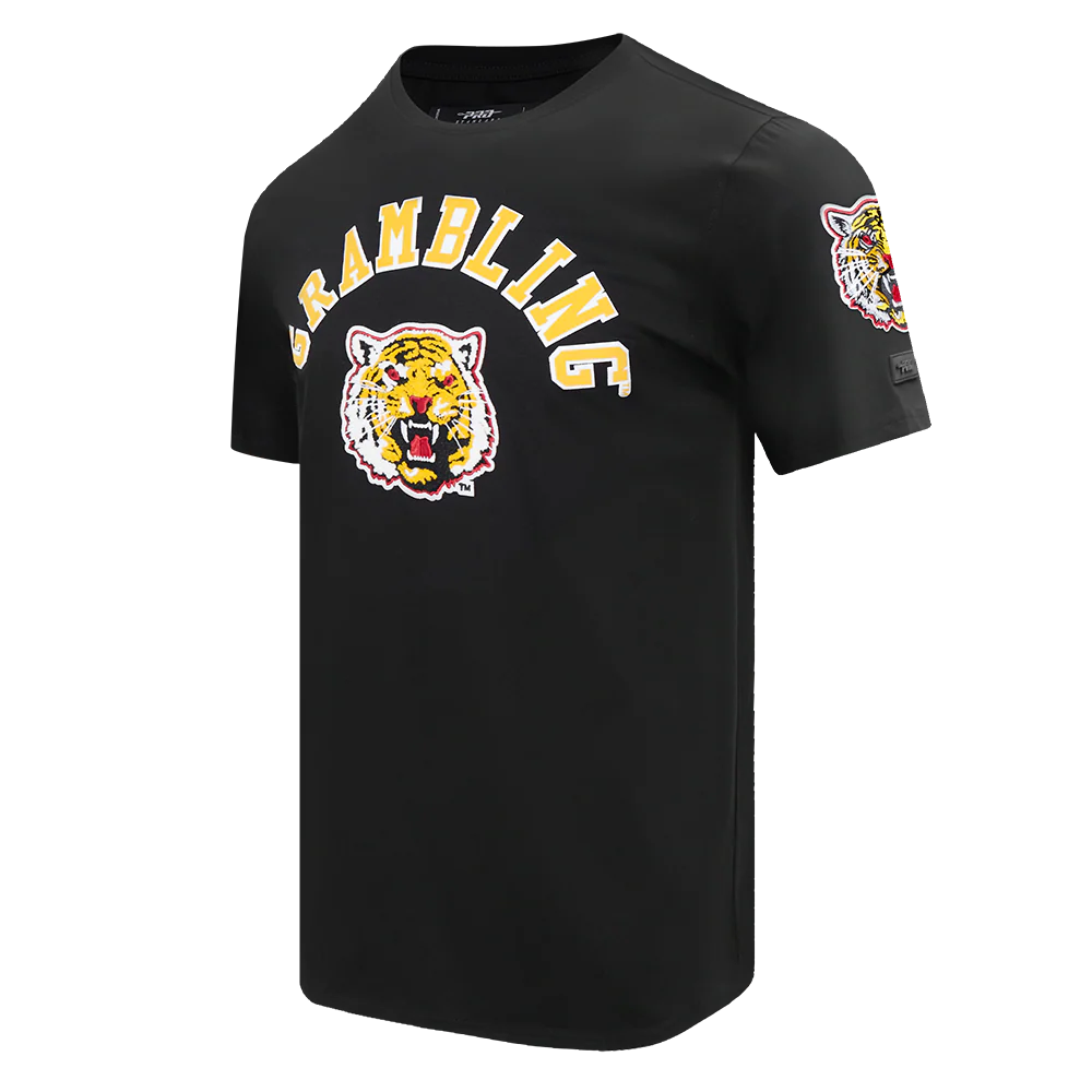 GRAMBLING STATE UNIVERSITY CLASSIC MEN'S STACKED LOGO TEE (BLACK) - Image 4