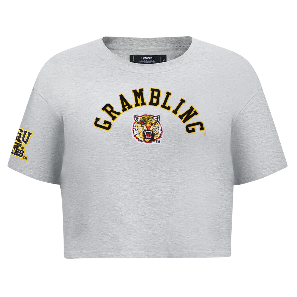 GRAMBLING STATE UNIVERSITY CLASSIC SINGLE JERSEY BOXY TEE (HEATHER GREY)