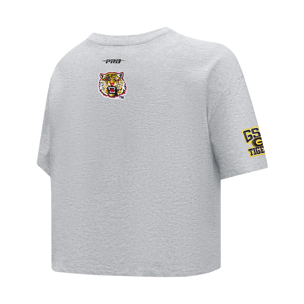 GRAMBLING STATE UNIVERSITY CLASSIC SINGLE JERSEY BOXY TEE (HEATHER GREY) - Image 4