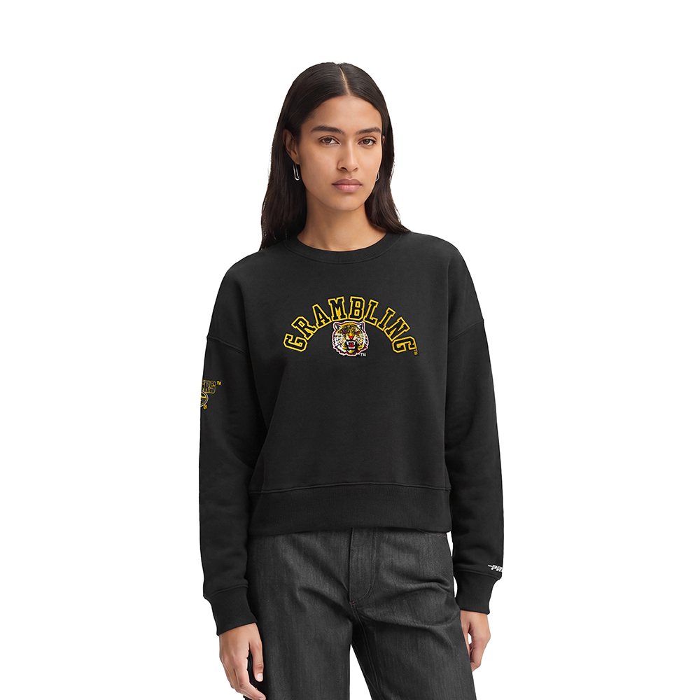 GRAMBLING STATE UNIVERSITY CLASSIC FLEECE CREWNECK (BLACK)