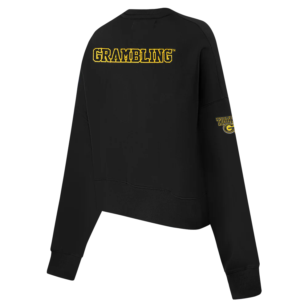 GRAMBLING STATE UNIVERSITY CLASSIC FLEECE CREWNECK (BLACK) - Image 6