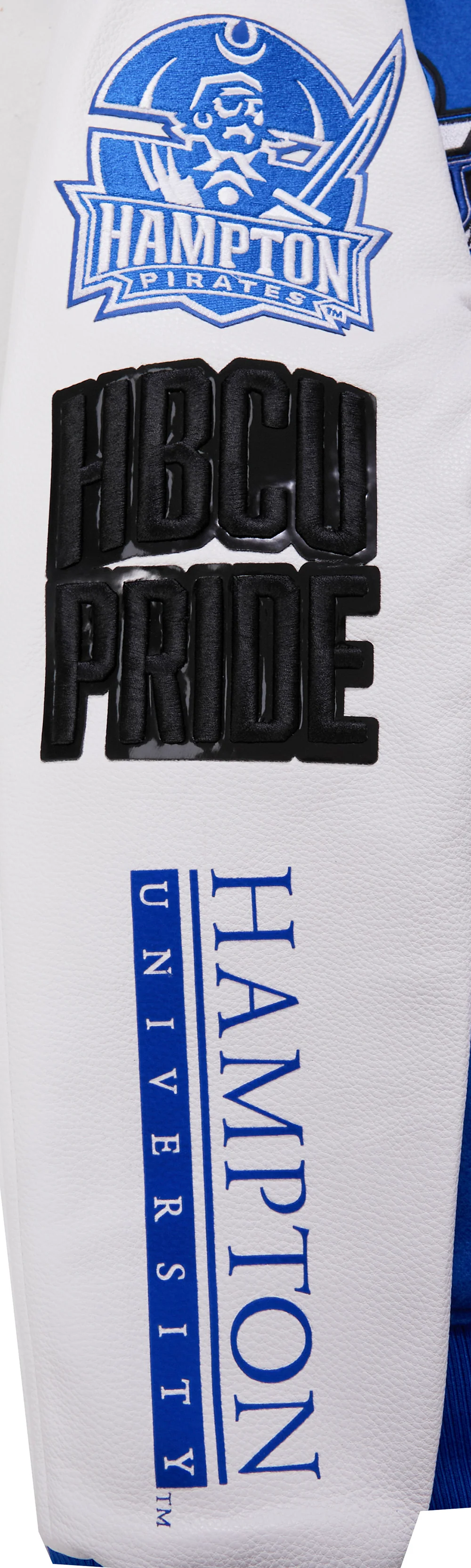 HAMPTON UNIVERSITY HOMECOMING MEN'S WOOL VARSITY JACKET (ROYAL BLUE/WHITE) - Image 8