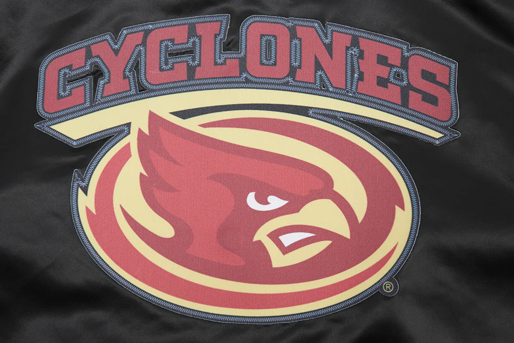 IOWA STATE UNIVERSITY CLASSIC SATIN JACKET (BLACK) - Image 10