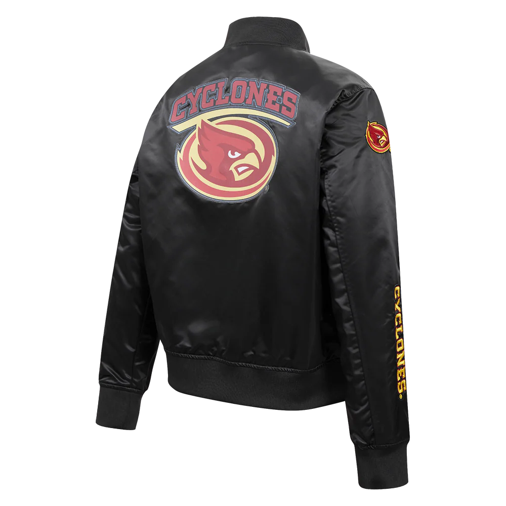 IOWA STATE UNIVERSITY CLASSIC SATIN JACKET (BLACK) - Image 3